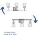 Cassell 3 Light 24.12 inch Brushed Nickel Bathroom Vanity Light Wall Light