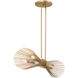 Longfellow 6 Light 42 inch Burnished Brass Linear Chandelier Ceiling Light