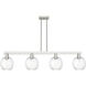 Preston Island Light Ceiling Light in Brushed Satin Nickel, Clear Glass