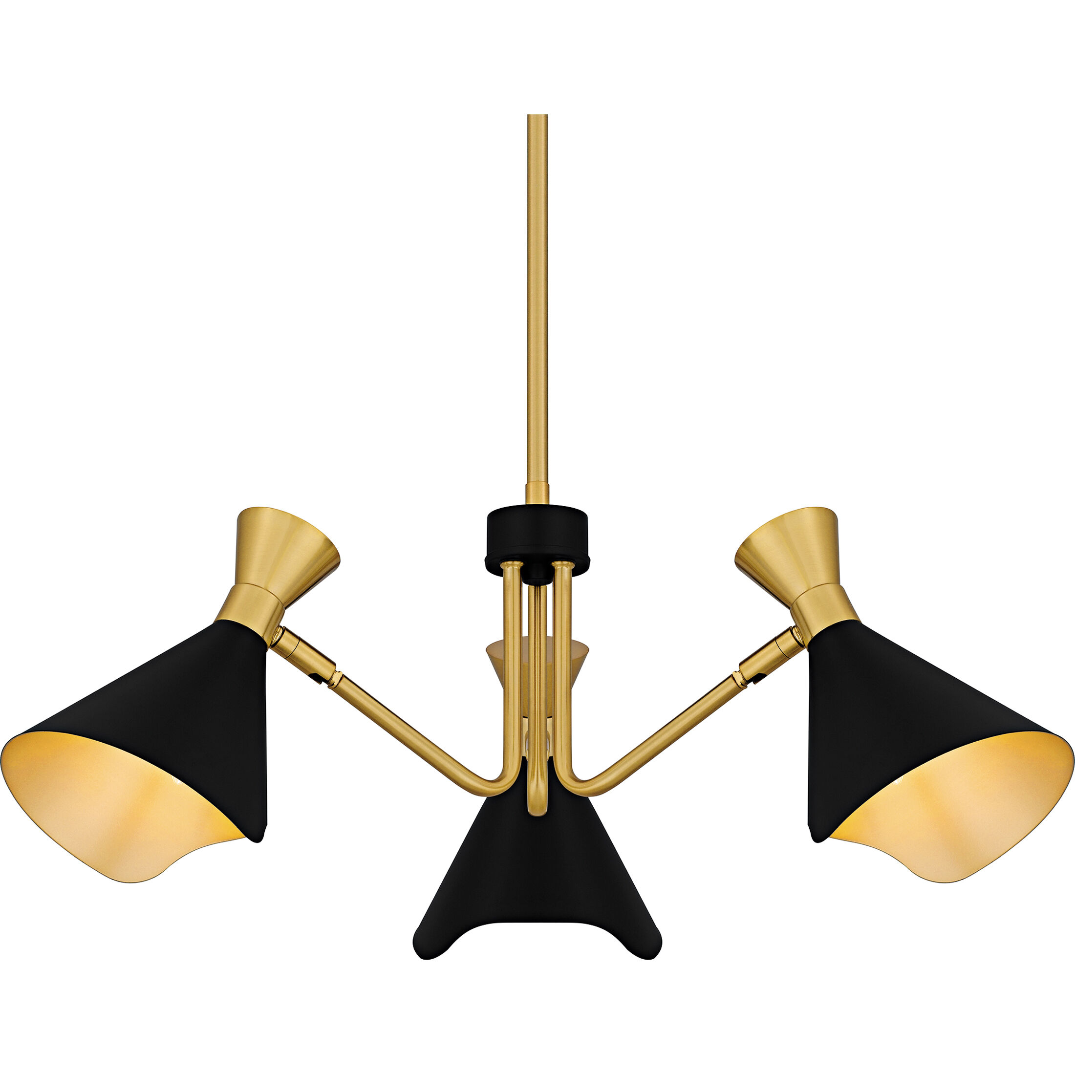 Arden 3 Light 26 inch Matte Black Chandelier Ceiling Light