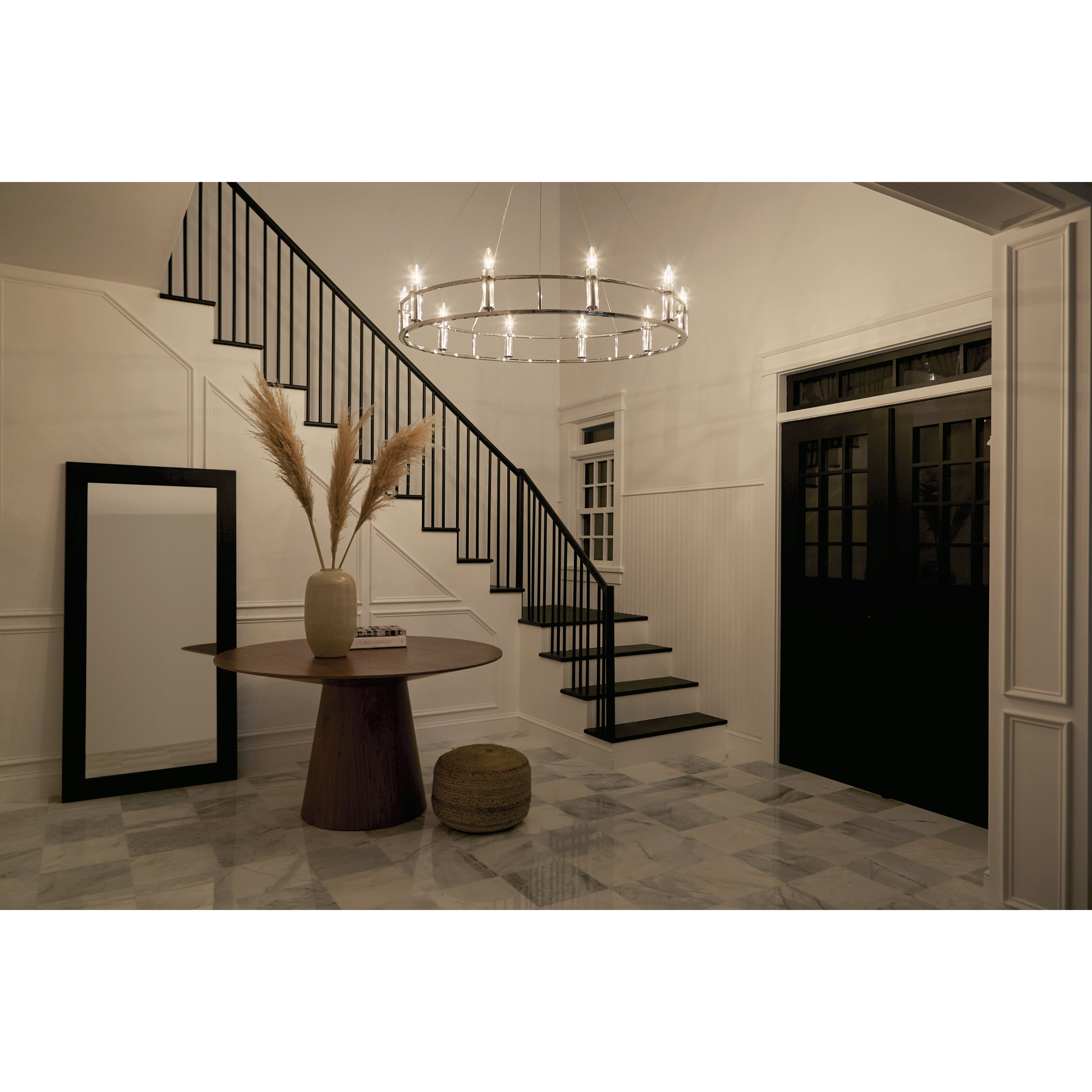 Rosalind 10 Light 50 inch Polished Nickel Chandelier Ceiling Light