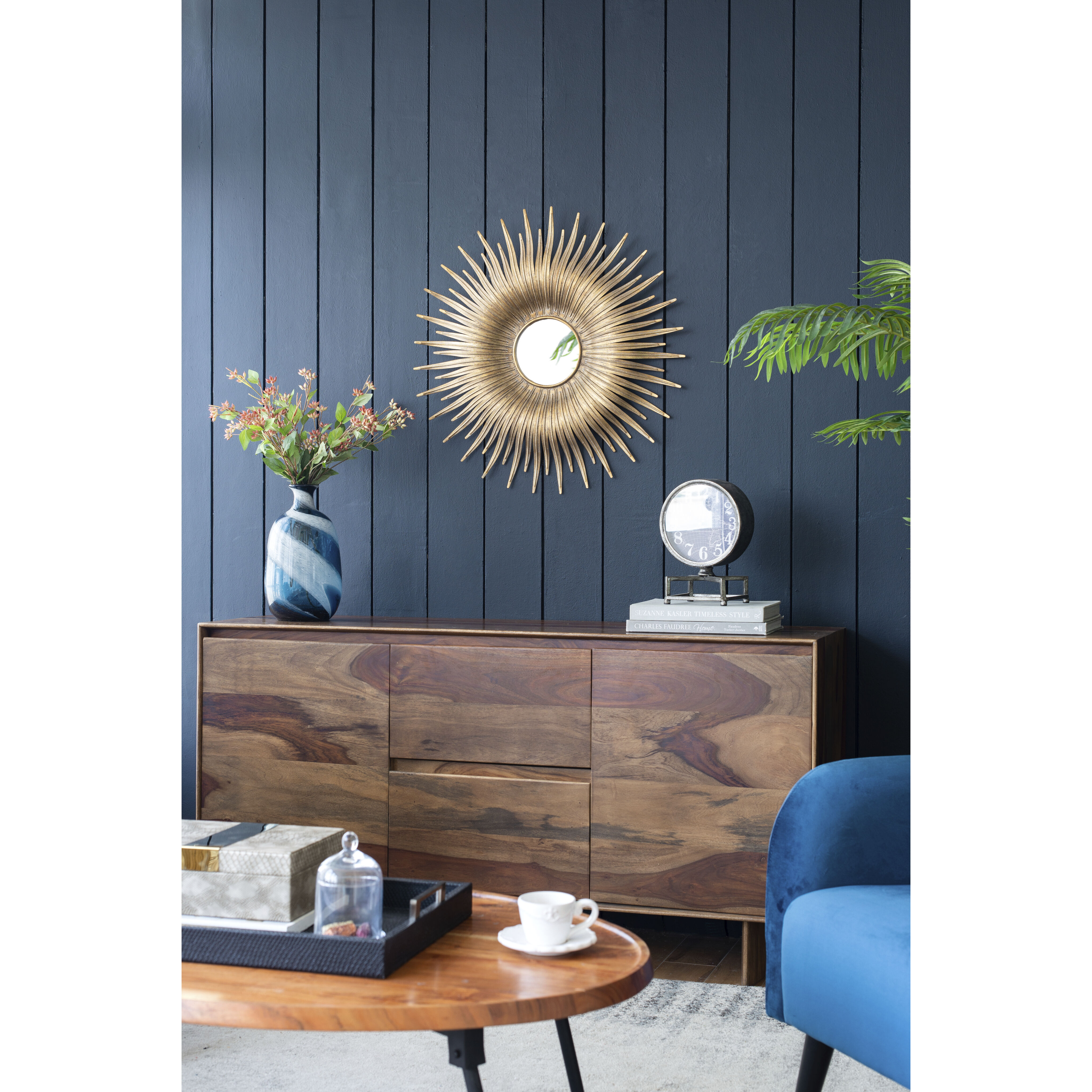 Anita 28.3 X 28.3 inch Gold Wall Mirror