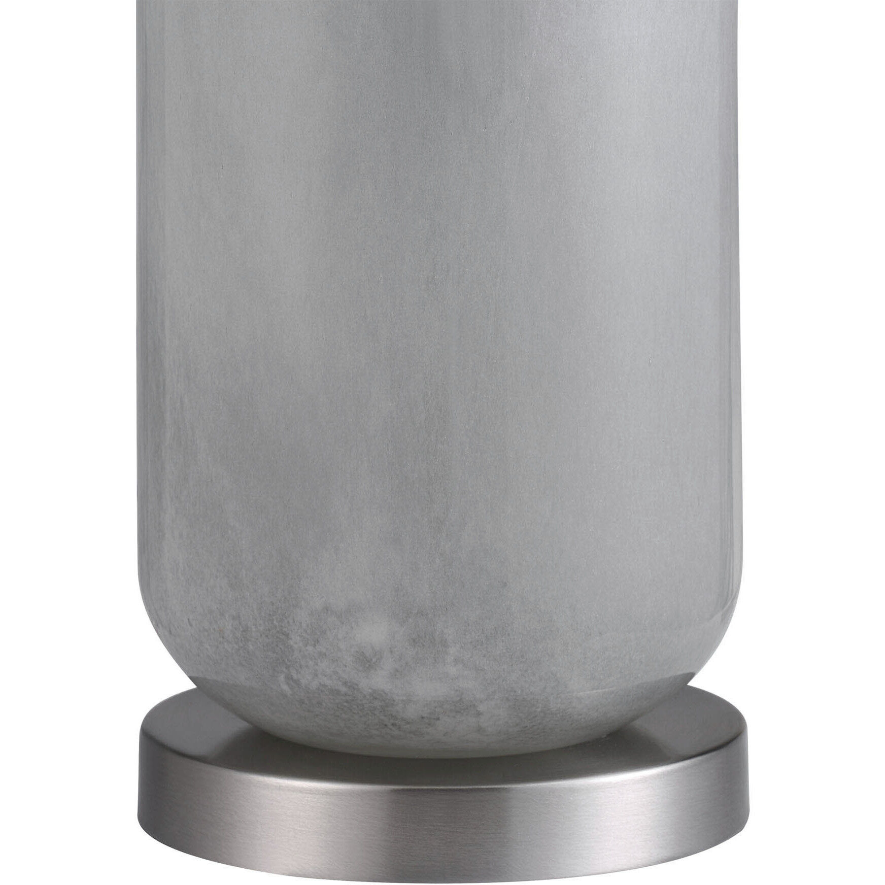 Ahrens 27 inch 100 watt Grey and White with Brushed Nickel Table Lamp Portable Light