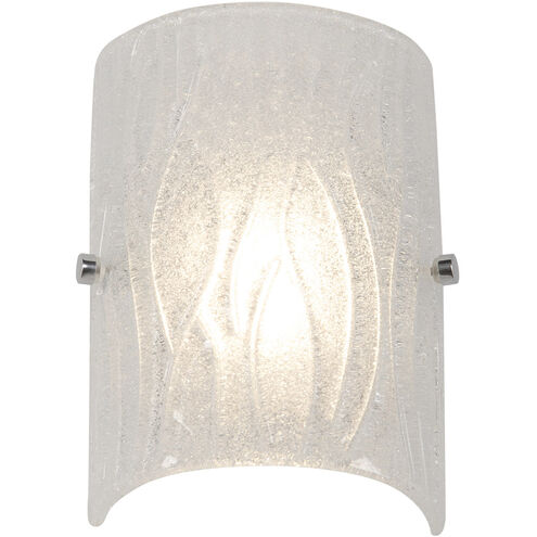 Brilliance LED 6.75 inch Chrome Vanity Light Wall Light, Bright Ice Glass