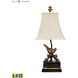 Perching Robin 21 inch 9.00 watt Antique Black Table Lamp Portable Light