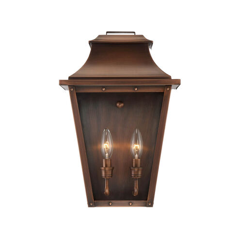 Coventry 2 Light 17 inch Copper Patina Exterior Pocket Wall Mount