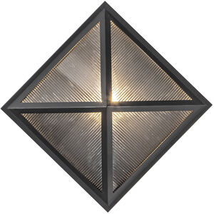 Cairo 1 Light 11 inch Black Outdoor Wall Light