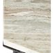 Estrella 62.5 X 54 inch Toronto Leathered Marble and Blackened Iron Dining Table