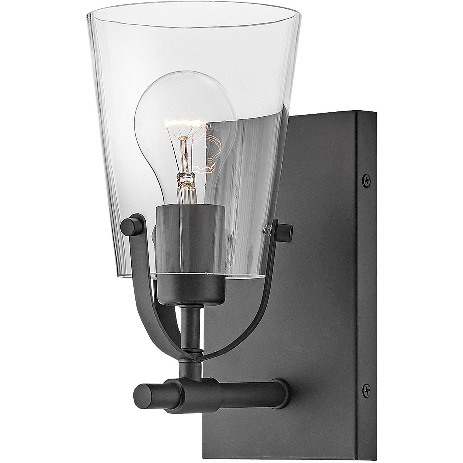 Foster 1 Light 6.5 inch Black Vanity Light Wall Light in Clear