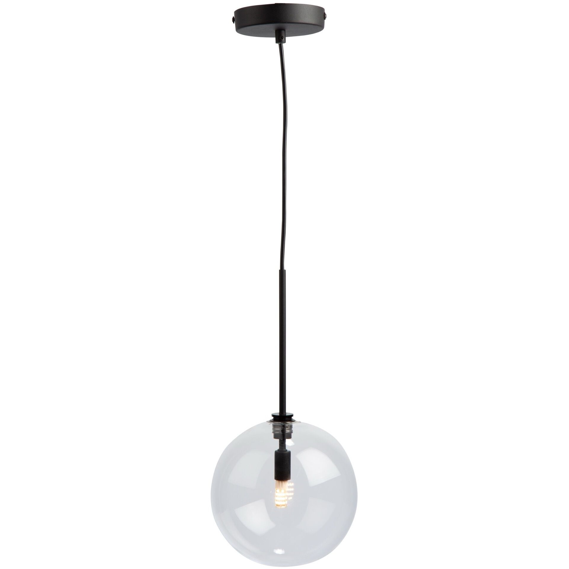 Pinpoint 1 Light 7.9 inch Black Down Pendant Ceiling Light