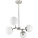 Haas 4 Light 16.5 inch Brushed Nickel Chandelier Ceiling Light, Design Series