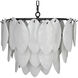 Lotus 4 Light 23 inch Matte Black Chandelier Ceiling Light, Medium