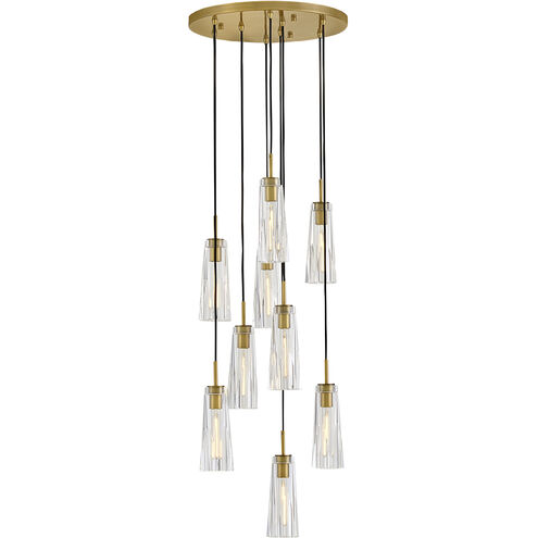 Cosette 9 Light 19.75 inch Heritage Brass Pendant Ceiling Light
