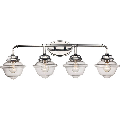 Smith 4 Light 35 inch Polished Chrome Vanity Bar Wall Light