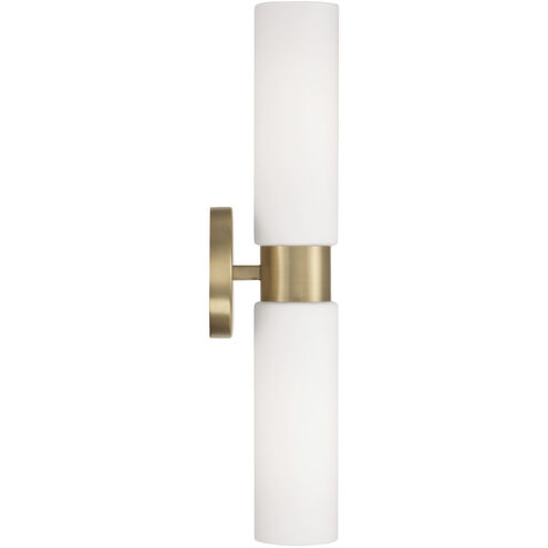 Theo 2 Light 5 inch Aged Brass Sconce Wall Light
