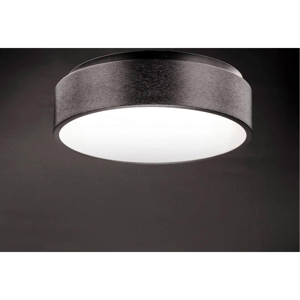 iQ FoH LED 17.75 inch Brushed Black Flush Mount Chandelier Ceiling Light
