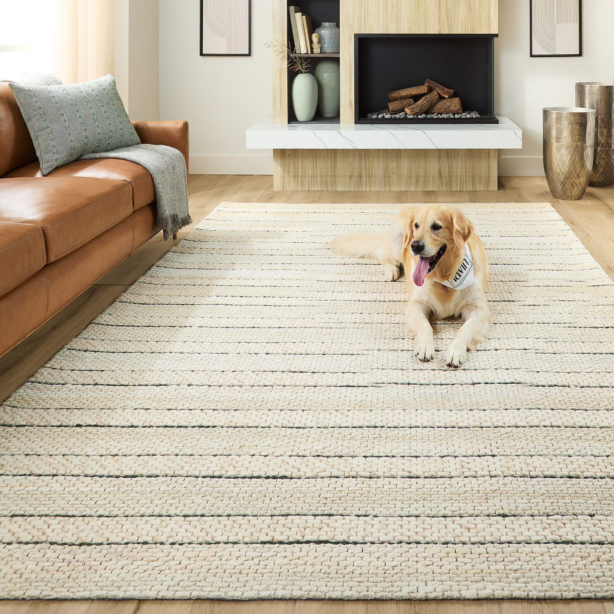 Natural Luxe 36 X 24 inch Neutral Rug in 2 x 3