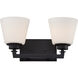 Mobili 2 Light 15.38 inch Aged Bronze Vanity Light Wall Light