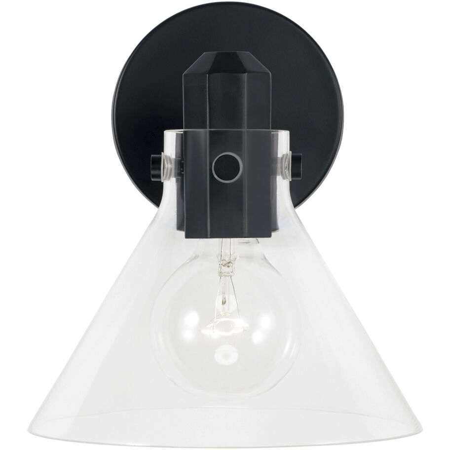Greer 1 Light 8 inch Matte Black Sconce Wall Light