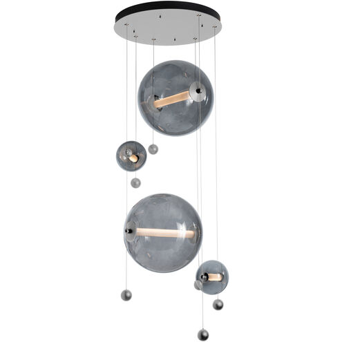 Abacus LED 19.8 inch Vintage Platinum Pendant Ceiling Light in Cool Grey, Round
