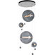 Abacus LED 19.8 inch Vintage Platinum Pendant Ceiling Light in Cool Grey, Round
