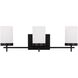 Sean Lavin Zire Wall Bath Fixture Wall Light in Midnight Black