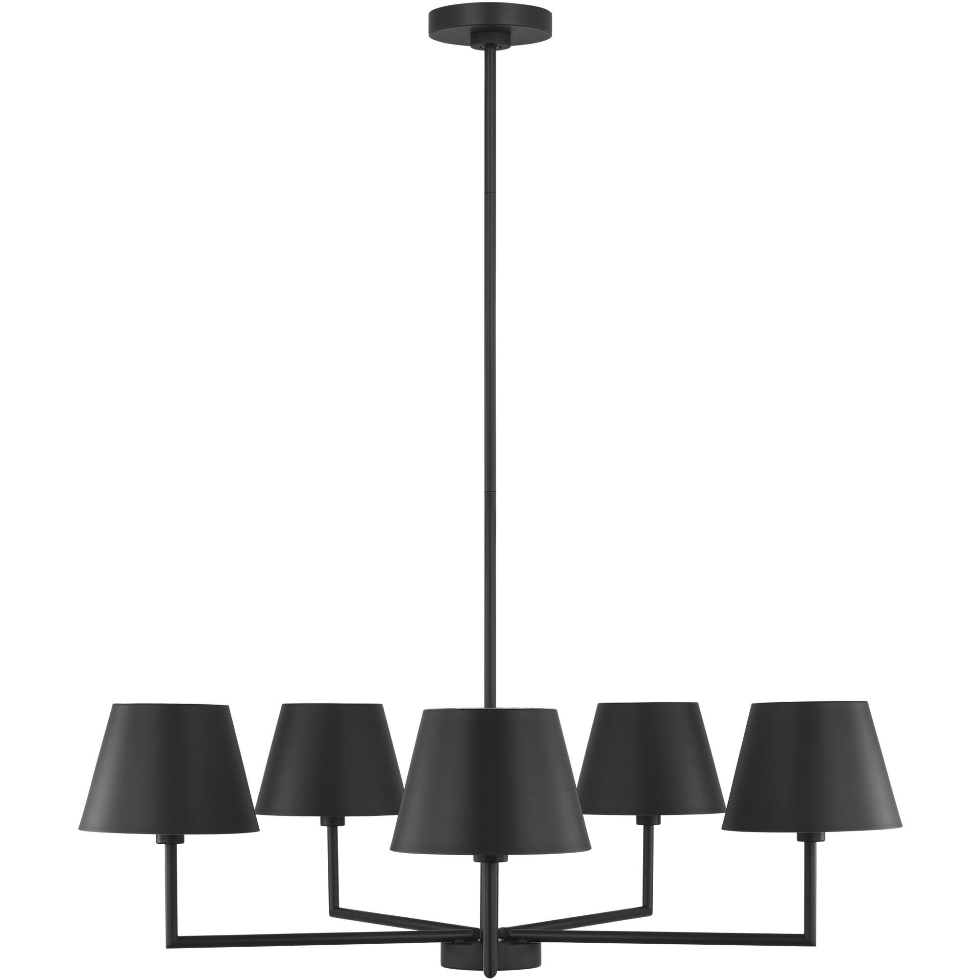 Drew & Jonathan Ender 5 Light 32.63 inch Midnight Black Chandelier Ceiling Light, Medium