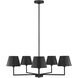 Drew & Jonathan Ender 5 Light 32.63 inch Midnight Black Chandelier Ceiling Light, Medium