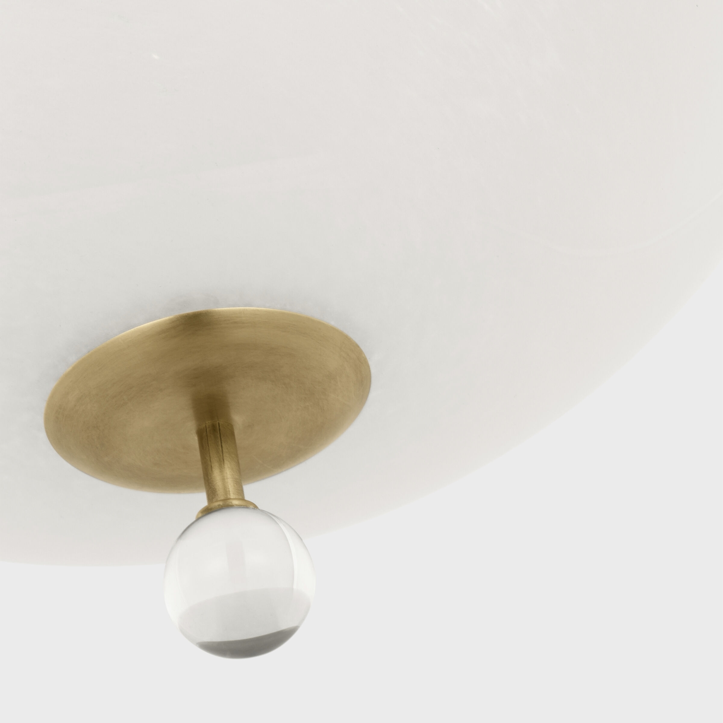 AERIN Brisa LED 14 inch Hand-Rubbed Antique Brass Semi-Flush Mount Ceiling Light