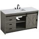 Austin 60 X 34 inch Rustic Grey Bathroom Vanity Cabinet