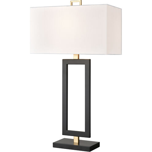 Composure 29 inch 150.00 watt Matte Black with Aged Brass Table Lamp Portable Light