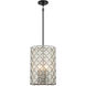 Sheer Elegance 4 Light 13 inch Coal Pendant Ceiling Light 