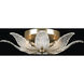 Plume 4 Light 28 inch Gold Flush Mount Ceiling Light in Dichroic Feathers Studio Glass