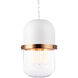 Tillie 3 Light 11 inch White Pendant Ceiling Light in White and Clear