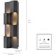 Zubris 1 Light 14 inch Gold Outdoor Sconce