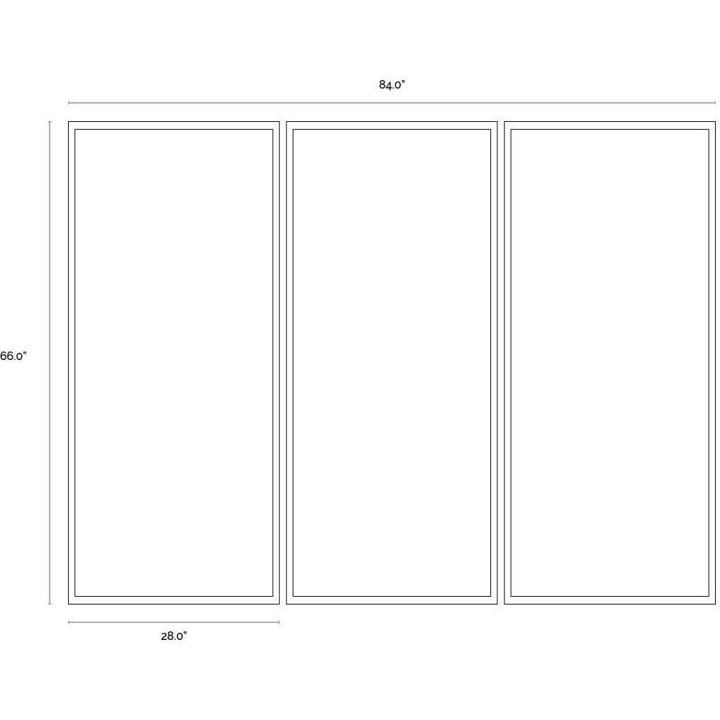 Radical Interpretation 66 X 28 inch Hand Painted Art, Set Of 3