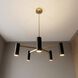 Zentro LED 29 inch Satin Brass Chandelier Ceiling Light
