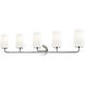 Montford 5 Light 40 inch Chrome Bath Vanity Light Wall Light