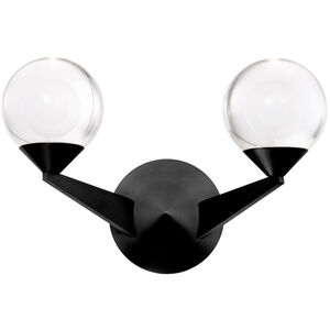Double Bubble 2 Light 7 inch Black Wall Sconce Wall Light