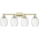 Preston 4 Light 36 inch Antique Brass Bath Vanity Light Wall Light in Clear Glass
