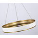 Chapman & Myers Connery LED 30 inch Matte White  and  Antique-Burnished Brass Ring Chandelier Ceiling Light in Matte White and Antique-Burnished Brass