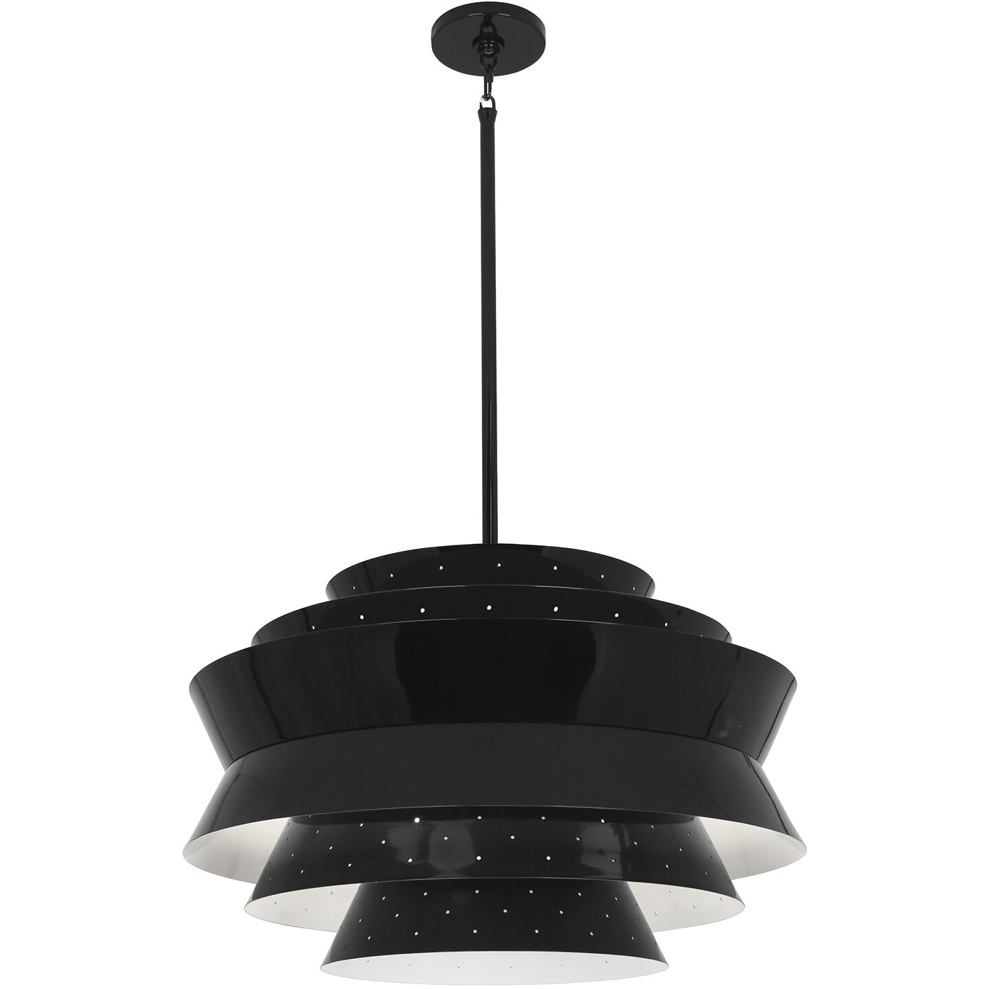 Pierce 3 Light 23 inch Piano Black Pendant Ceiling Light