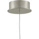 Giro 1 Light 6 inch Painted Silver/Nickel/Blue Multi-Drop Pendant Ceiling Light