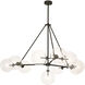 Bermude 10 Light 55.12 inch Bronze and Clear Glass Chandelier Ceiling Light