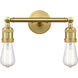Franklin Restoration Bare Bulb LED 11 inch Satin Gold Bath Vanity Light Wall Light