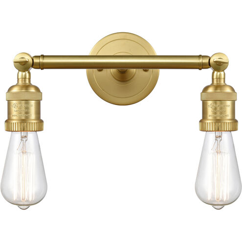 Franklin Restoration Bare Bulb LED 11 inch Satin Gold Bath Vanity Light Wall Light