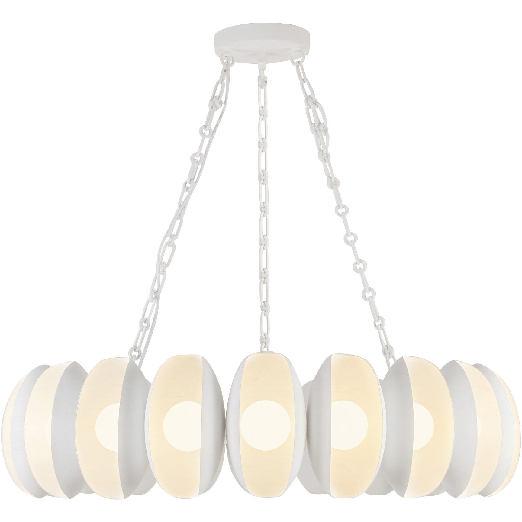 Cortez 37 inch Antique White Chandelier Ceiling Light