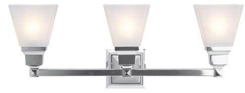 Mission 3 Light 25 inch Polished Chrome Bath Vanity Wall Light