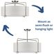 Kempsey 3 Light 22 inch Brushed Nickel Semi-Flush Mount Convertible Ceiling Light