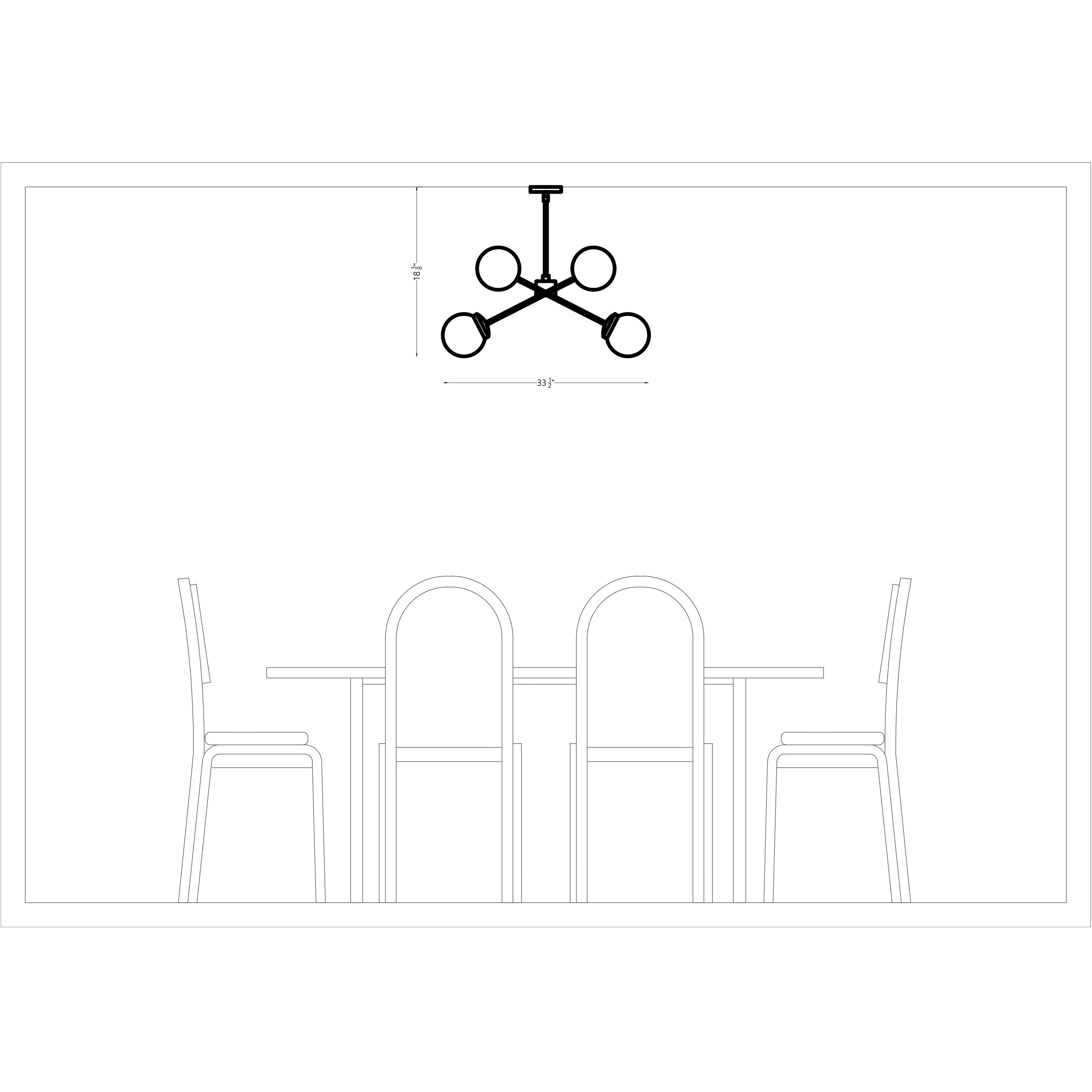 AERIN Tierney Pendant Ceiling Light in Chrome